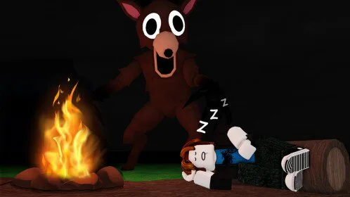 Official Roblox thumbnail for 99 Nights in the Forest, showing the nighttime forest scene used on the game page.